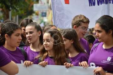 Marcha de escolares por la igualdad en Telde (Foto TA)